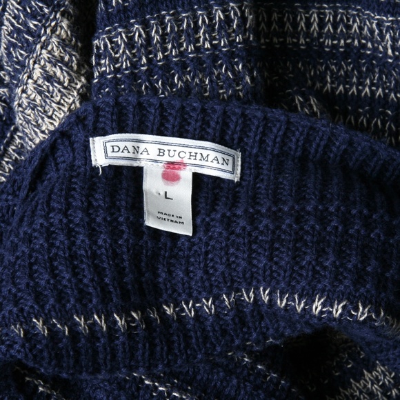 Dana Buchman Banded Short Sleeve Sweater Fringe LG - Picture 6 of 6